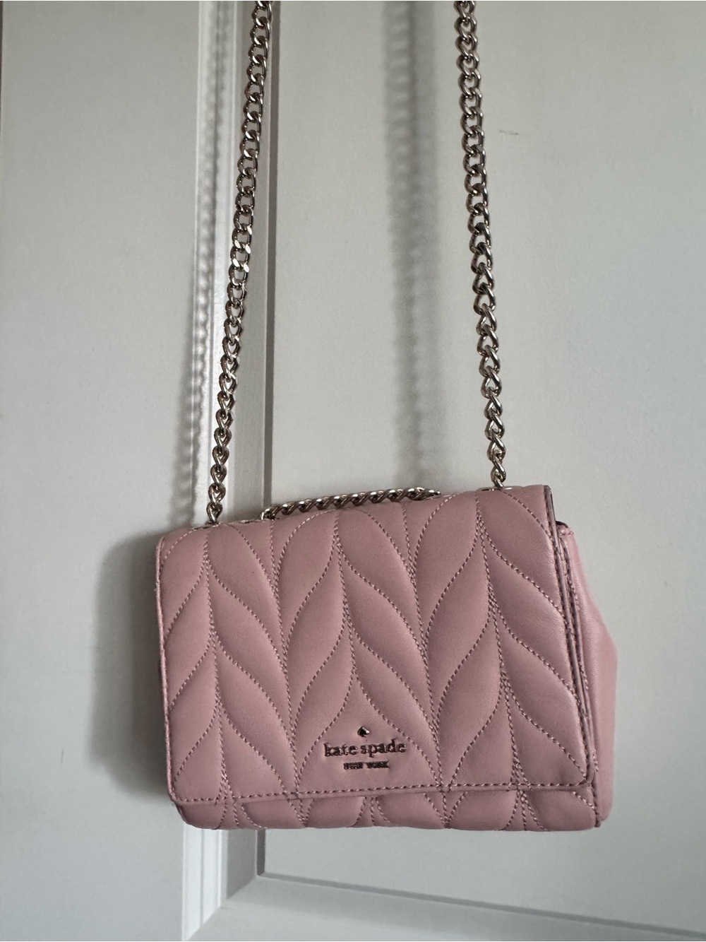 kate spade Pink Quilted Leather Chain Crossbody